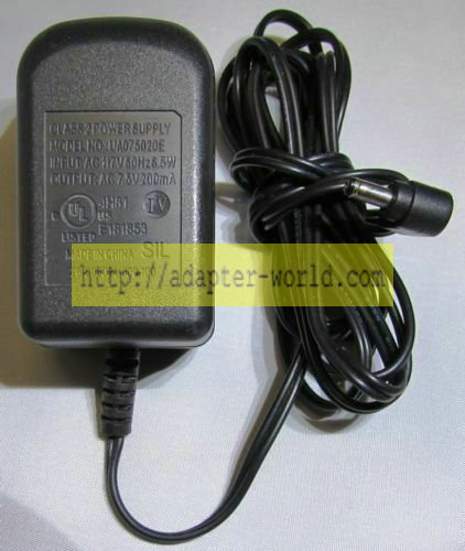 *Brand NEW* RadioShack UA075020E 7.5V 200MAH AC DC Adapter POWER SUPPLY